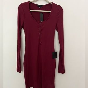Body con Henley mini dress